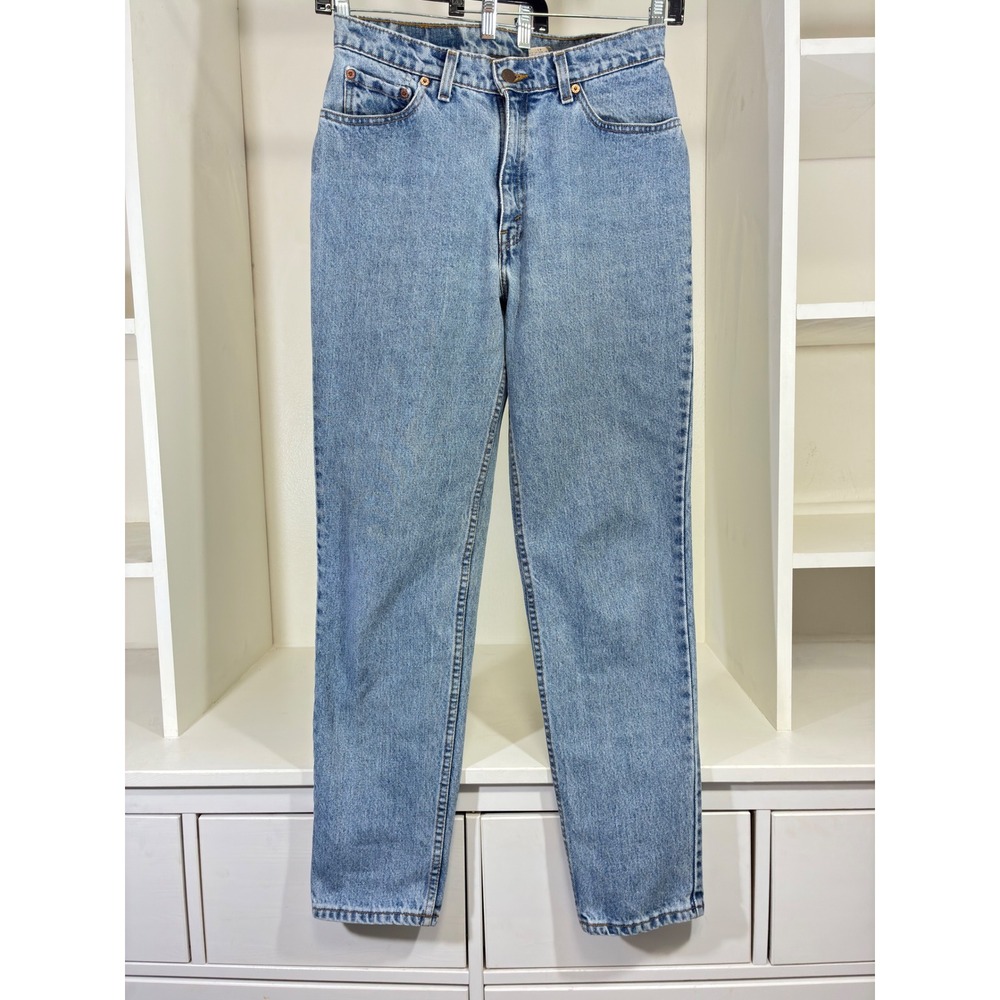 Levis 512 Vintage High Waisted Slim Fit Tapered Leg Jeans Light Wash Size 11 MED - Picture 3 of 10